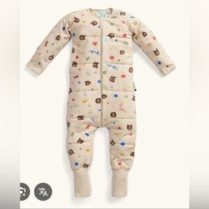 Ergopouch 2.5 TOG Adorable Tan Kids Pajama Set with Animal Prints
